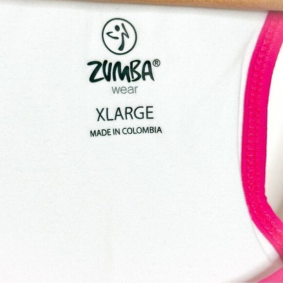 Zumba Women’s Party in Pink Breast Cancer Awareness Racerback Tank Top - Picture 5 of 12
